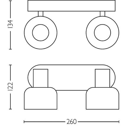 Philips - Spot SLEET 2xE14/25W/230V
