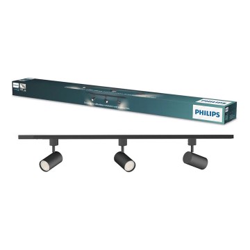 Philips - Spot sur rail EASYLINK 3xGU10/7W/230V 1m noir
