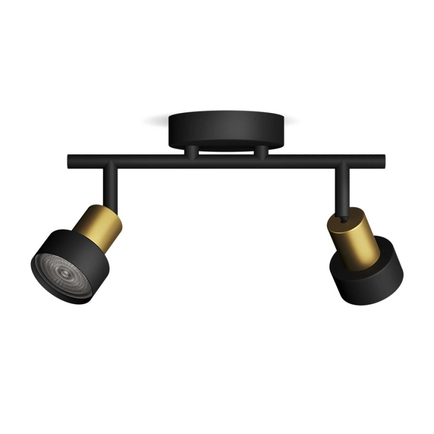 Philips - Strahler CONDUIT 2xGU10/5W/230V schwarz/Messing