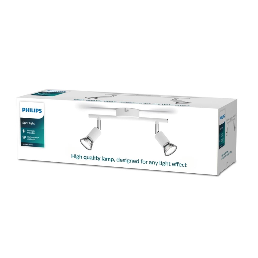 Philips - Strahler 2xGU10/50W/230V weiß