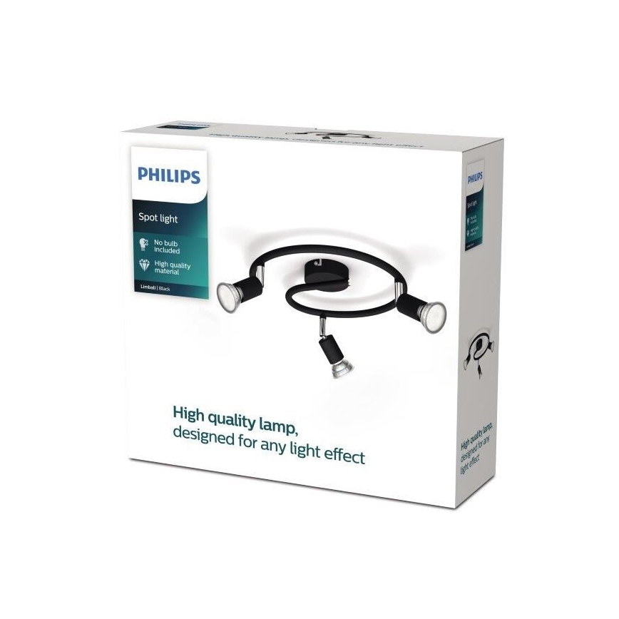 Philips - Strahler 3xGU10/50W/230V schwarz