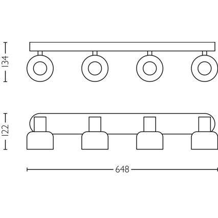Philips - Strahler SLEET 4xE14/25W/230V