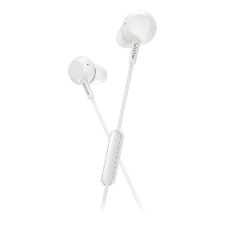 Philips TAE4105WT/00 - Earphones con microfono JACK 3,5 mm bianco