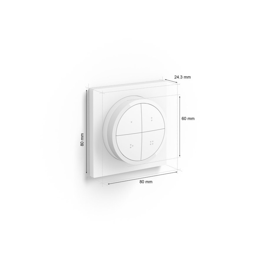 Philips - Télécommande avec interrupteur Hue TAP 1xCR2032 blanche