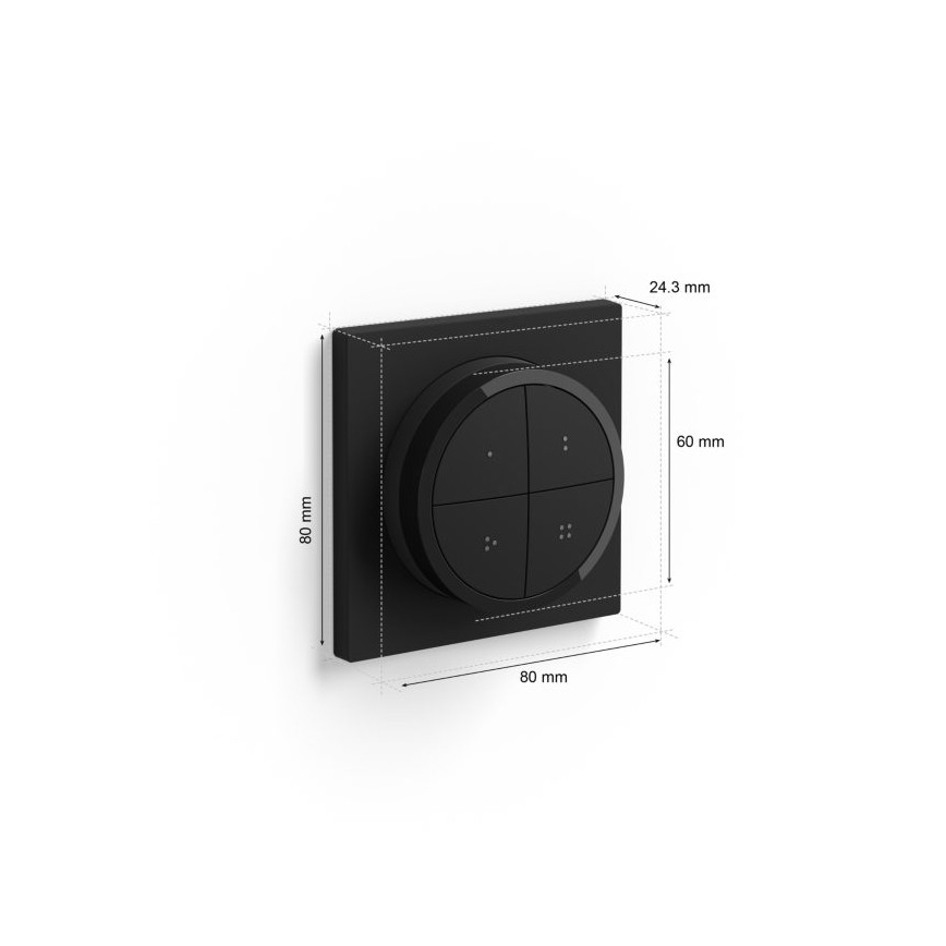 Philips - Télécommande avec interrupteur Hue TAP 1xCR2032 noire