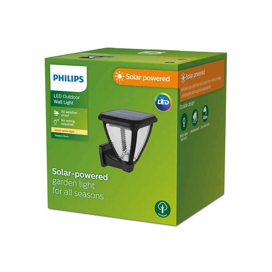 Philips - LED Solar-Wandleuchte VAPORA LED/1,5W/3,7V 1500 mAh IP44
