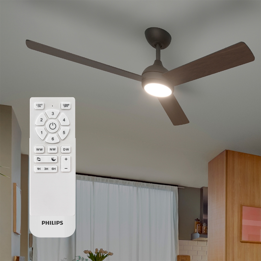 Philips - Ventilateur de plafond LED dimmable CIVX LED/24W/230V + télécommande
