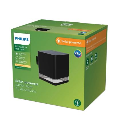 Philips - LED Solar-Wandleuchte VIRONA LED/1,8W/3,7V 2600 mAh 2700K IP44