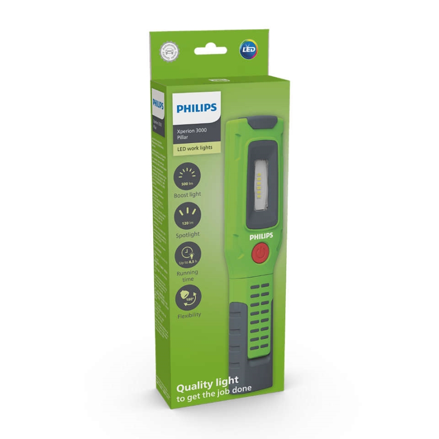 Philips X30PILLX1-Torcia LED ricaricabile XPERION LED/5W/3,7V 200 lm 2500 mAh 6000K