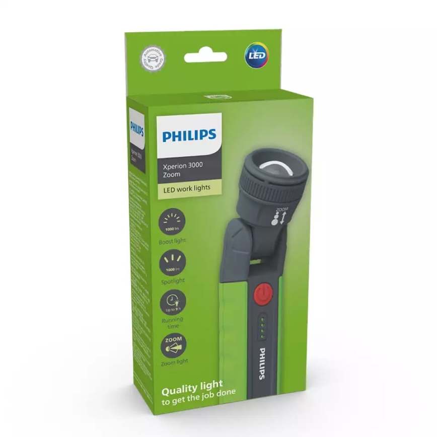 Philips X30ZOOMX1 - Lampe torche LED à intensité variable rechargeable XPERION LED/6W/3,7V 1000 lm 2500 mAh IP54