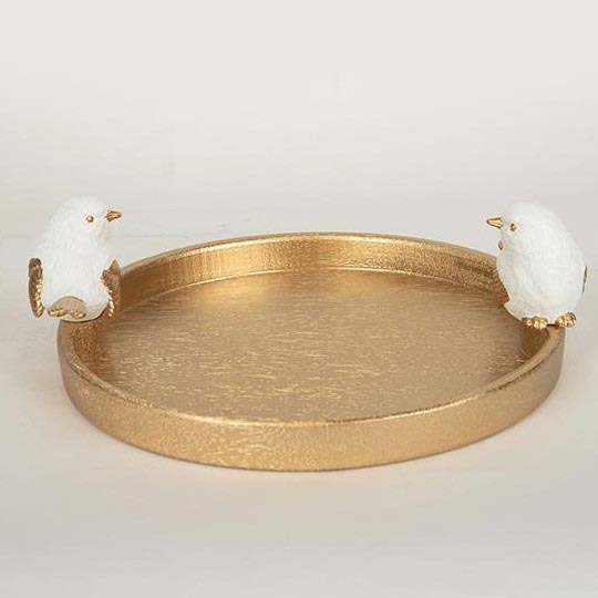 Piatto da tavola con uccelli 9,5x28x30,9 cm