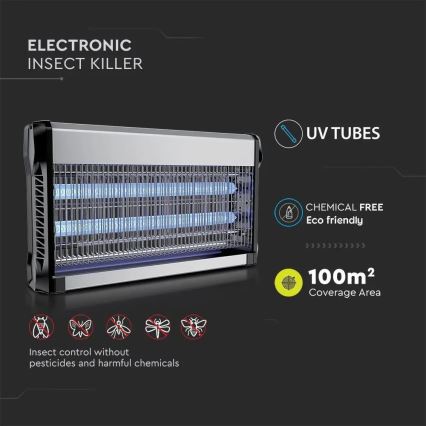 Piège électrique à insectes — 2 x 15 W / 230 V, jusqu'à 100 m²