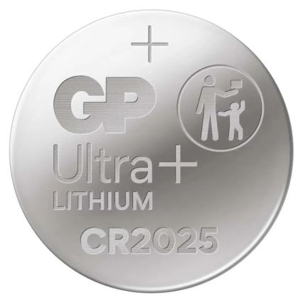 Pile bouton lithium CR2025 GP LITHIUM 3V/170 mAh