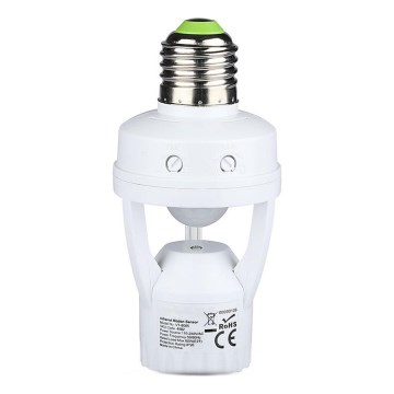 PIR-Sensor für E27-Glühlampe weiß