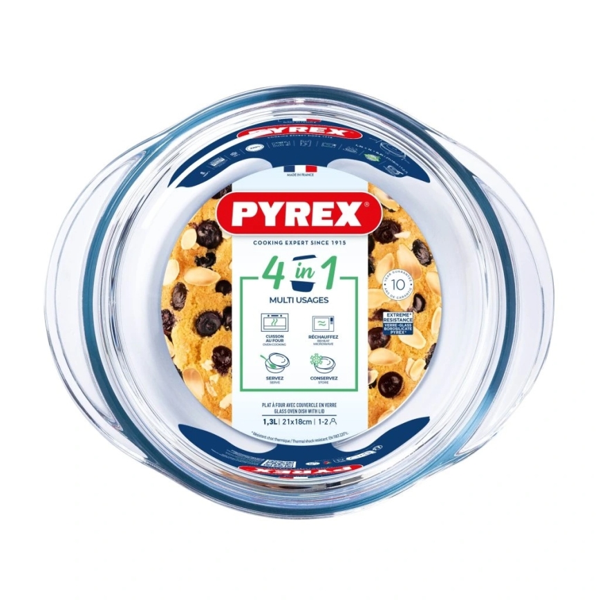 Pirofila da forno con coperchio PYREX 1,3 l