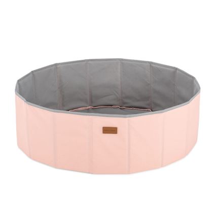 Piscina secca per bambini con palline, diametro 80 cm, rosa/grigio