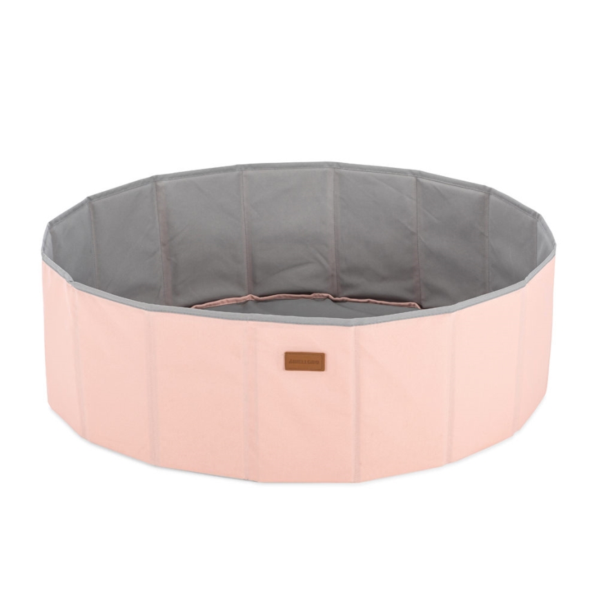 Piscina secca per bambini con palline, diametro 80 cm, rosa/grigio