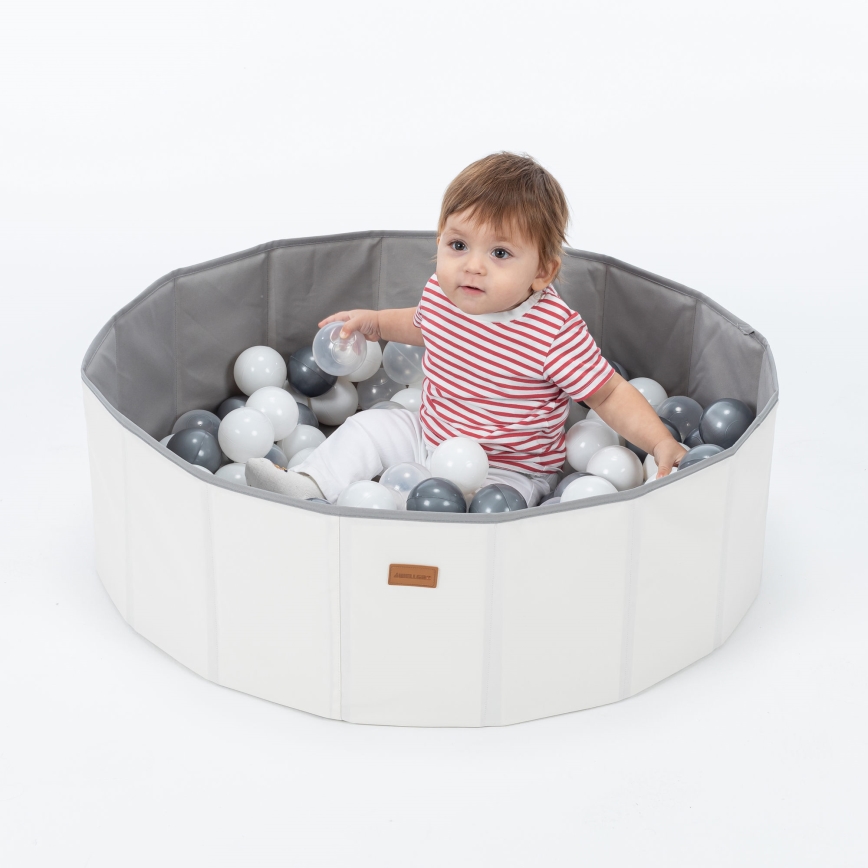 Piscine à boule enfant d. 80 cm blanc/gris