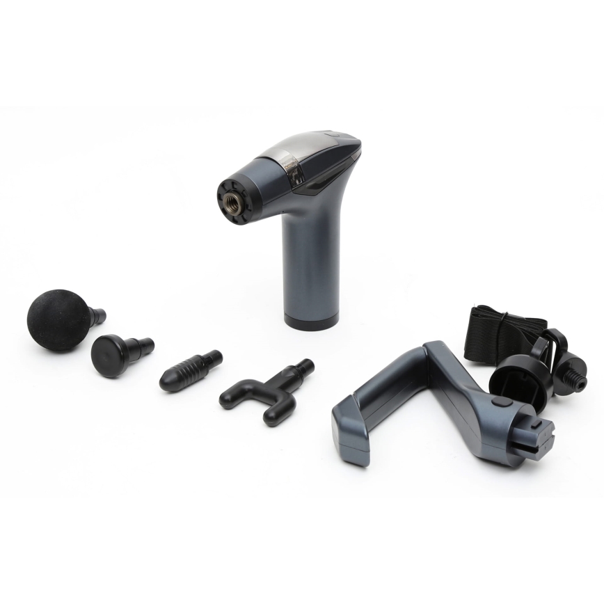 Pistola per massaggio ricaricabile con 4 teste e strap 25W/5V 1500 mAh