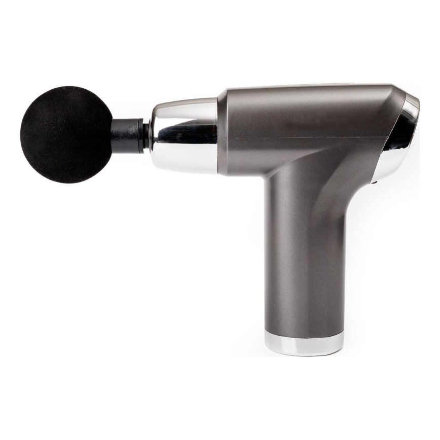 Pistolet de massage rechargeable avec 4 têtes 25W/5V 1200 mAh