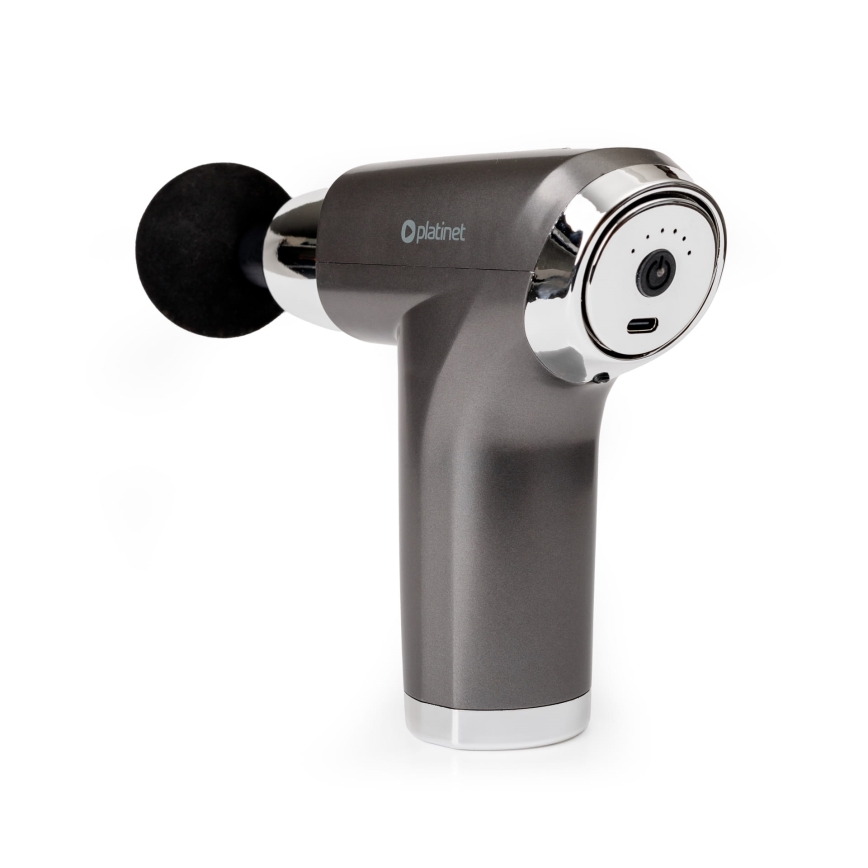 Pistolet de massage rechargeable avec 4 têtes 25W/5V 1200 mAh