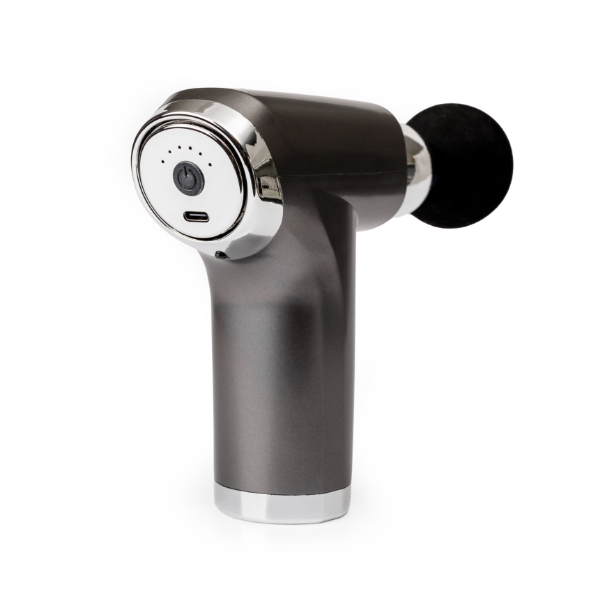 Pistolet de massage rechargeable avec 4 têtes 25W/5V 1200 mAh