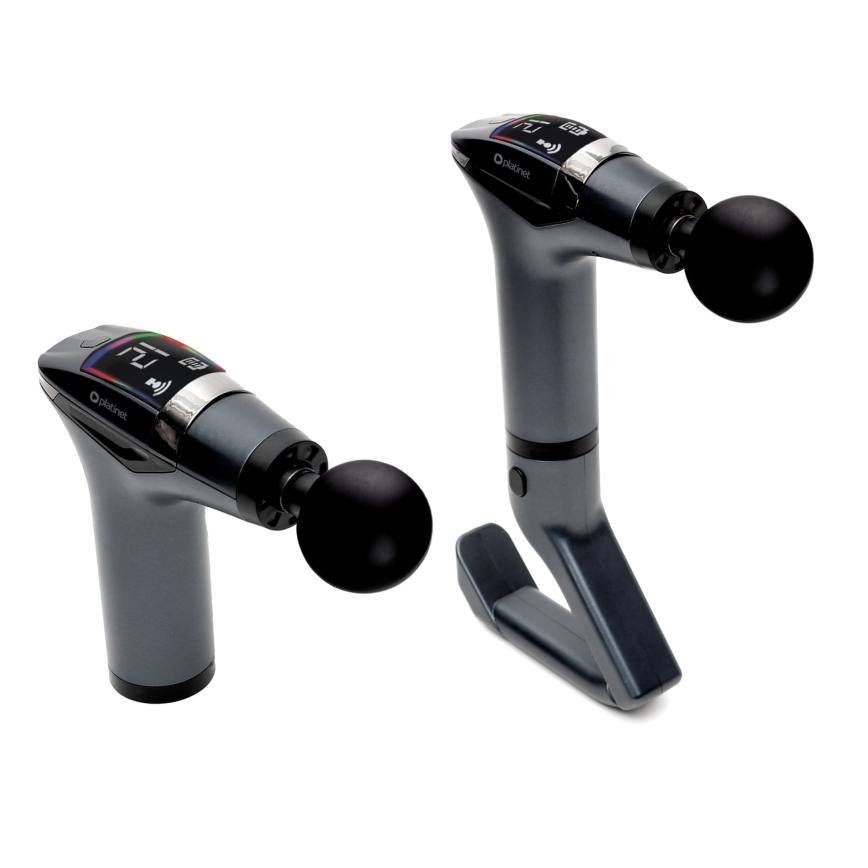 Pistolet de massage rechargeable avec 4 têtes et strap 25W/5V 1500 mAh
