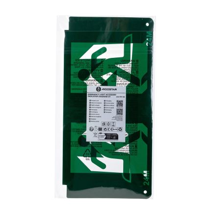 Pittogramma per illuminazione di emergenza 16,2x32,7 cm