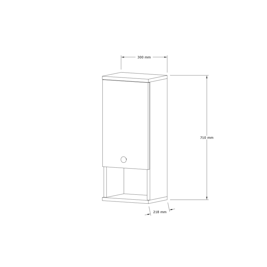 Placard de salle de bain MIS 71x30 cm blanc