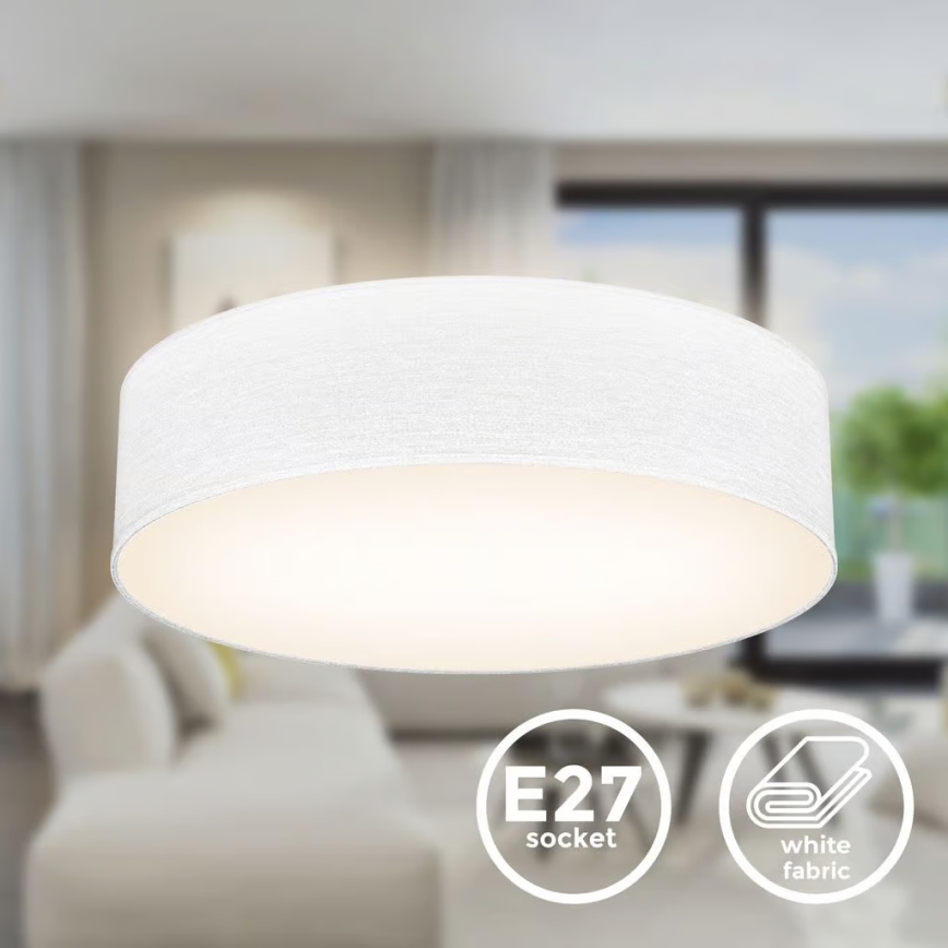 Plafoniera 2x E27/40W/230V Ø 38 cm, bianca