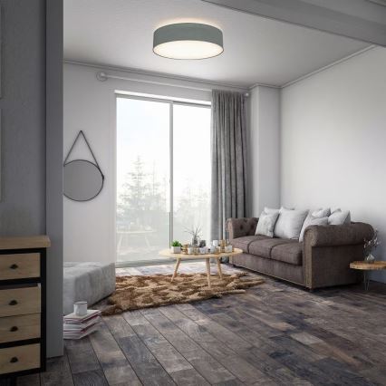 Plafoniera 2xE27/40W/230V Ø 38 cm grigia