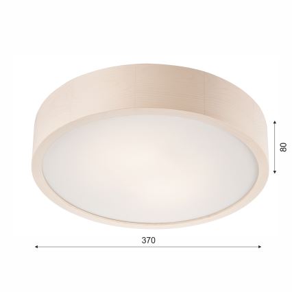Plafoniera 2xE27/60W/230V pino - FSC certificato