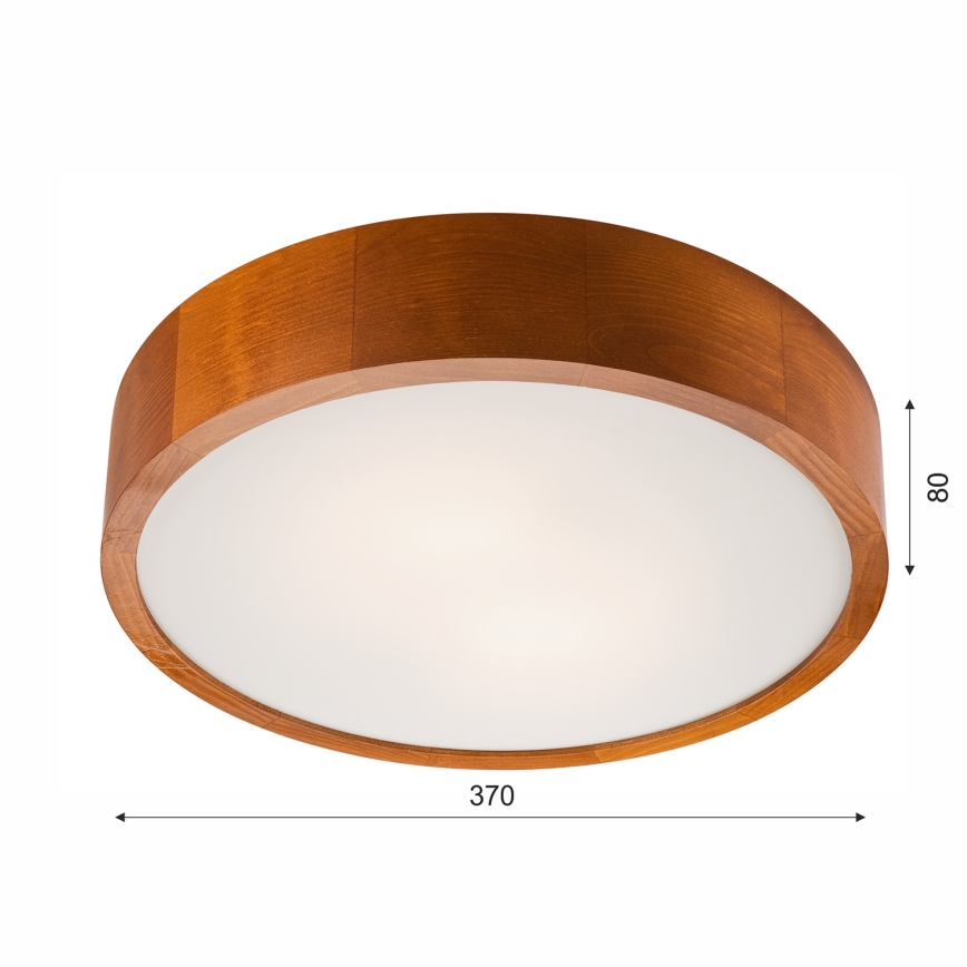 Plafoniera 2xE27/60W/230V pino - FSC certificato