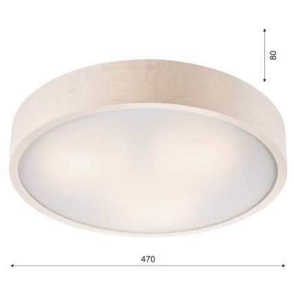 Plafoniera 3xE27/60W/230V pino - FSC certificato