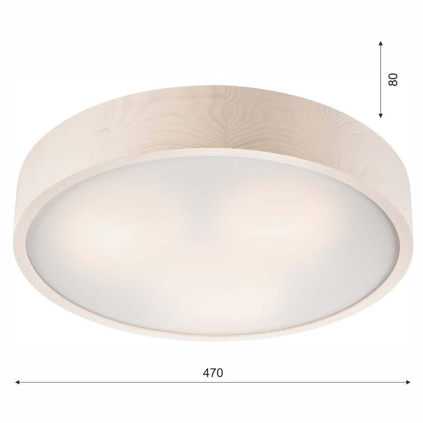 Plafoniera 3xE27/60W/230V pino - FSC certificato