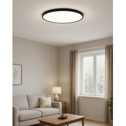 Plafoniera a LED LED/40W/230V 3000/4000/6500K Ø 50 cm nera