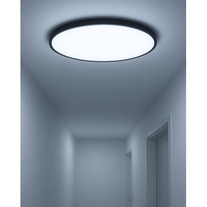 Plafoniera a LED LED/40W/230V 3000/4000/6500K Ø 50 cm nera