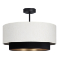 Plafoniera a montaggio superficiale NATIA, 1xE27/60W/230V, Ø 45 cm, bianco/nero