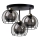 Plafoniera ad incasso SOLO BLACK 3xE27/60W/230V diam. 30 cm nero/oro