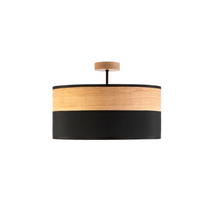 Plafoniera ALBA 3xE27/15W/230V Ø 40 cm nero/marrone