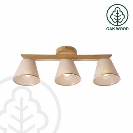 Plafoniera ANTONIO 3xE14/40W/230V rovere