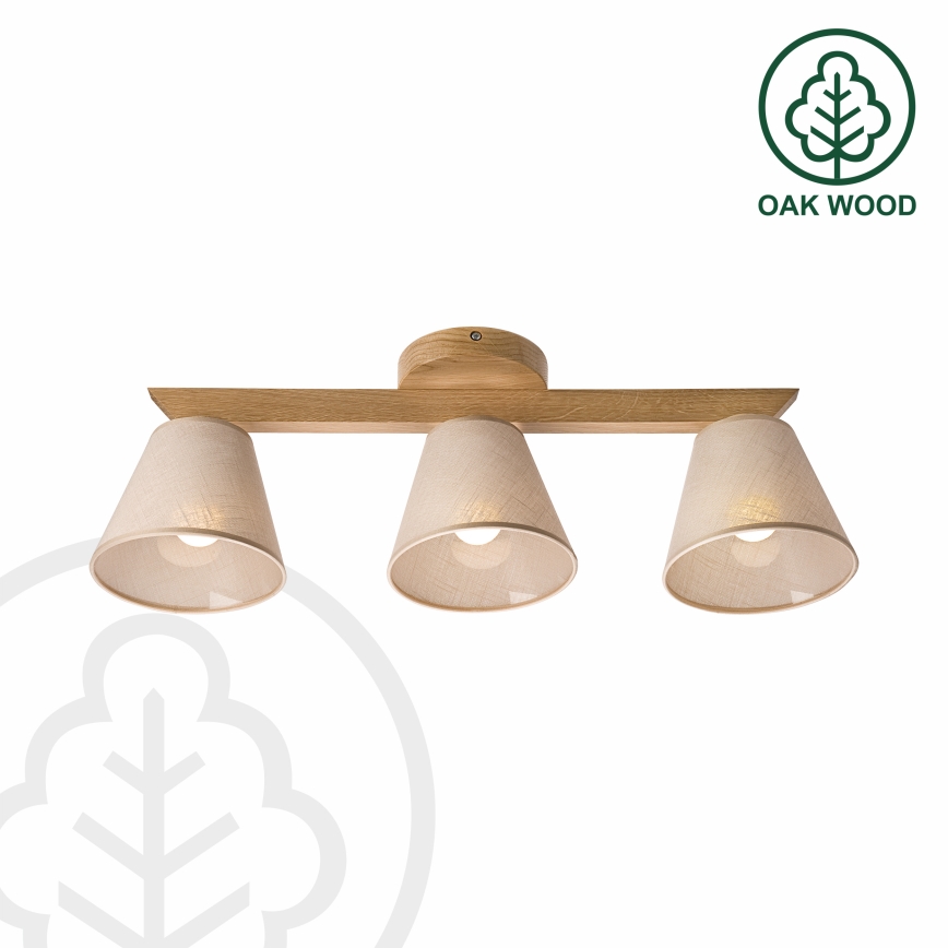 Plafoniera ANTONIO 3xE14/40W/230V rovere