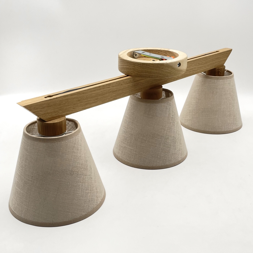 Plafoniera ANTONIO 3xE14/40W/230V rovere