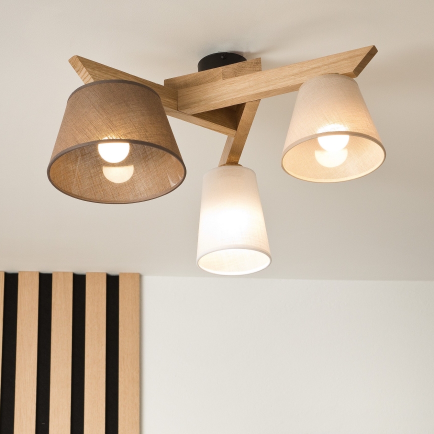 Plafoniera ANTONIO 3xE14/40W/230V rovere