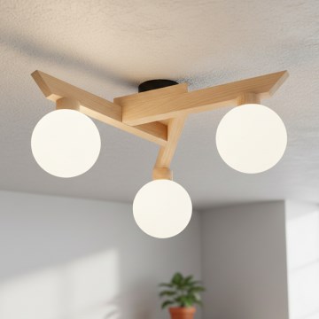 Plafoniera ANTONIO 3xG9/5W/230V rovere/bianco