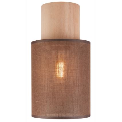 Plafoniera ARI 1xE27/60W/230V d. 16 cm marrone