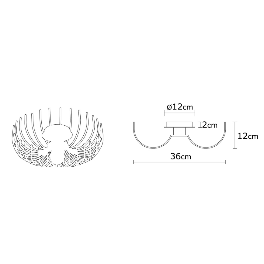 Plafoniera ASPENDOS 1xE27/40W/230V