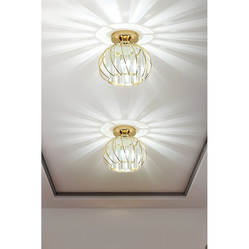 Plafoniera BELLA 1xE27/40W/230V Ø 20 cm dorata