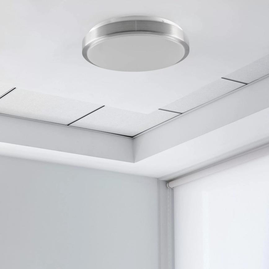 Plafoniera BENEDYKT 2xE27/20W/230V diametro 33 cm argento