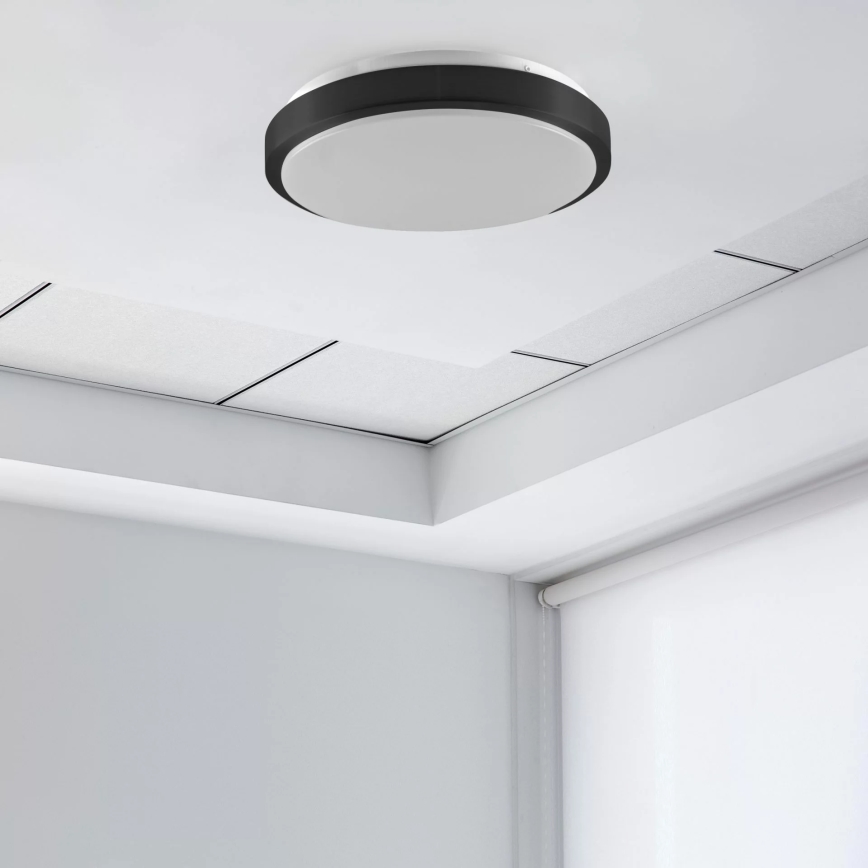 Plafoniera BENEDYKT 2xE27/20W/230V diametro 33 cm nero